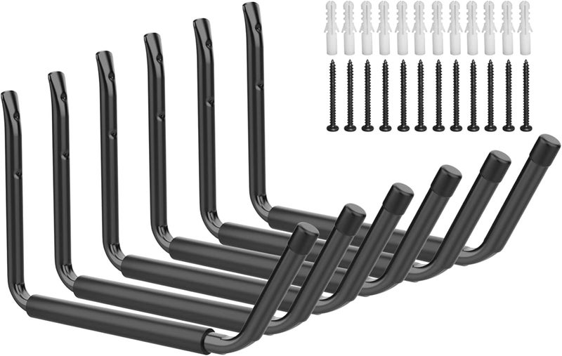 WALMANN Kayak Storage Rack, Wall Mount Kayak Hooks for Garage Utility Storage Hangers for Canoe, Surfboard, Skiis, Snowboard, Paddle Board, Ladders - Image 5